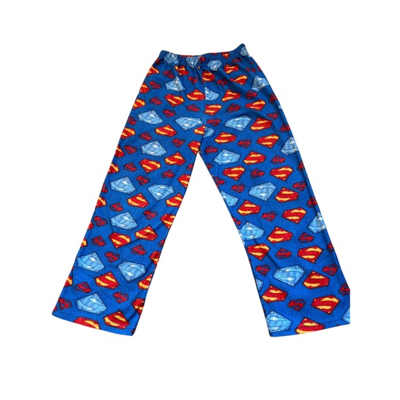 Other - Boys Size 8 Superman Fleece Pajama Pants Flame Resistant Blue as is